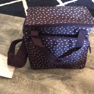 Thirty one purple polka dot lunch box never used